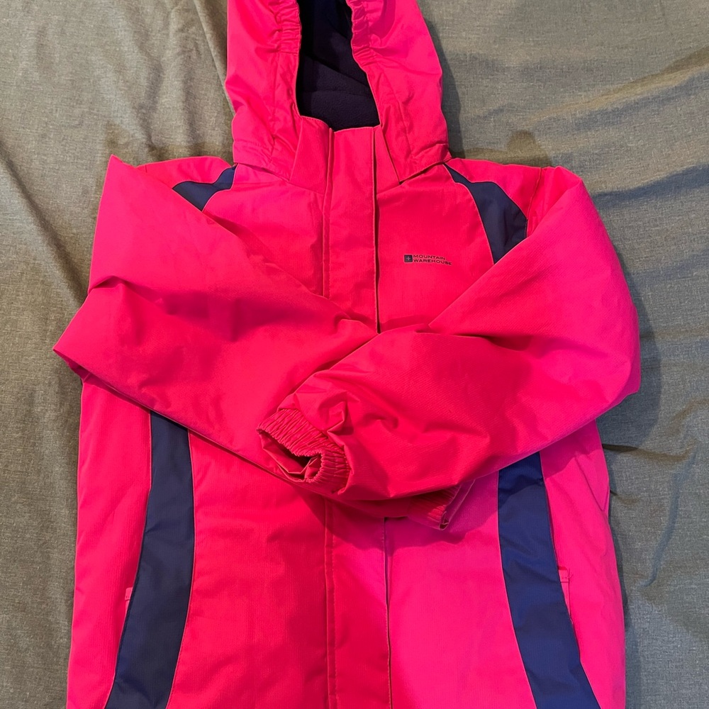Kids Pink Jacket with Navy Accents
